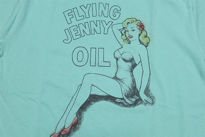 Pherrow's(フェローズ) Tシャツ FRYING JENNY OIL カタログ未掲載モデル ミリタリー ピンナップガール 半袖 26S-PT19