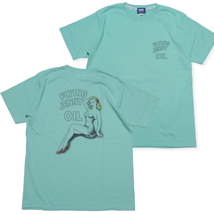 Pherrow's(フェローズ) Tシャツ FRYING JENNY OIL カタログ未掲載モデル ミリタリー ピンナップガール 半袖 26S-PT19