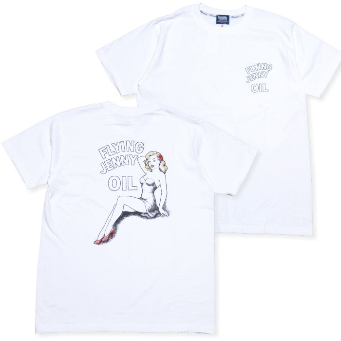 Pherrow's(フェローズ) Tシャツ FRYING JENNY OIL カタログ未掲載モデル ミリタリー ピンナップガール 半袖 26S-PT19