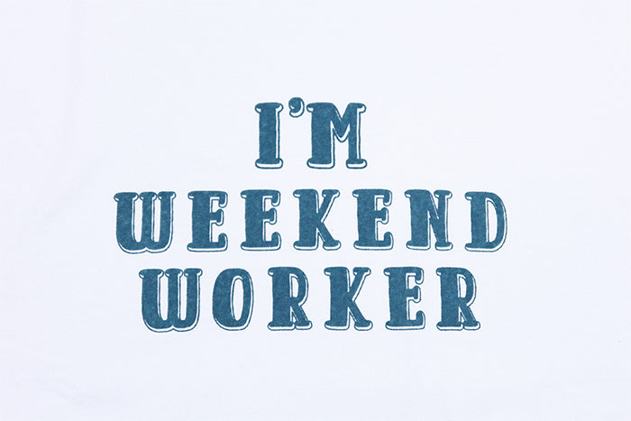 Pherrow's フェローズ Tシャツ I'M WEEKEND WORKER 半袖 日本製 メンズ 26S-PTP2 ホワイト
