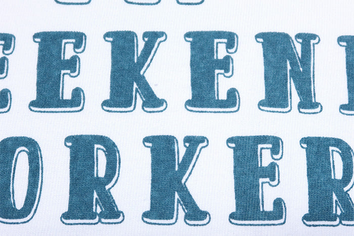 Pherrow's フェローズ Tシャツ I'M WEEKEND WORKER 半袖 日本製 メンズ 26S-PTP2 ホワイト