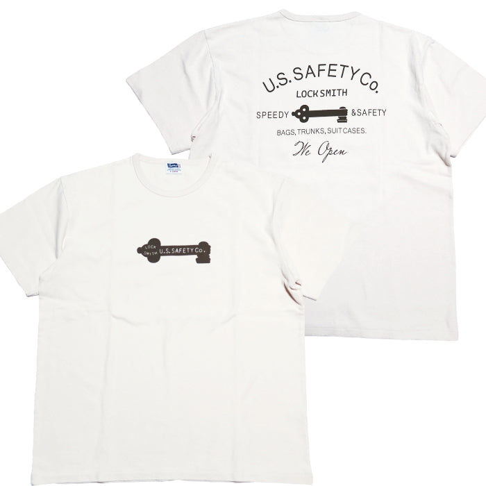Pherrow's フェローズ Tシャツ LOCKSMITH 半袖 日本製 メンズ 鍵 26S-PTP4 Sホワイト