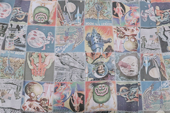 Pherrow's Space Pattern Hawaiian Shirt Rayon 26S-SPACE35TH Made in Japan Short Sleeve Fade Multi