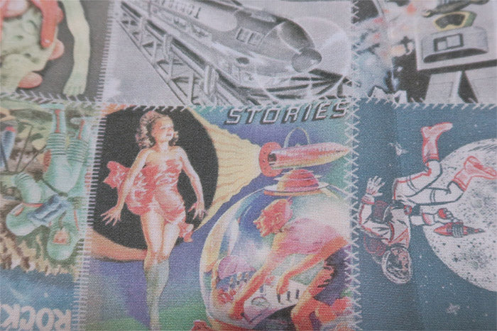 Pherrow's Space Pattern Hawaiian Shirt Rayon 26S-SPACE35TH Made in Japan Short Sleeve Fade Multi