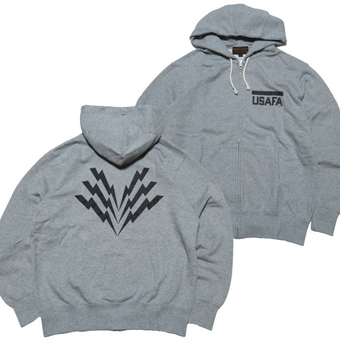 Pherrow's フェローズ hoodie ジップスウェットパーカー USAFA サンダーV リフレクタープリント 日本製 26S-USAFA-PF ミリタリー