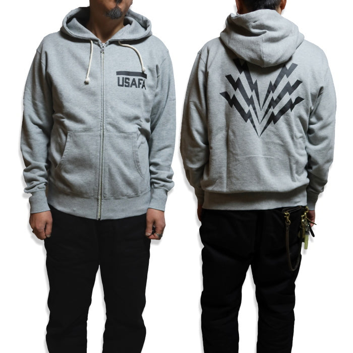 Pherrow's フェローズ hoodie ジップスウェットパーカー USAFA サンダーV リフレクタープリント 日本製 26S-USAFA-PF ミリタリー