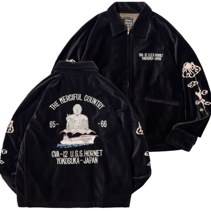 Pherrow's フェローズ 別珍スカジャン U.S.S. HORNET スーベニアジャケット 26W-PVSJ1
