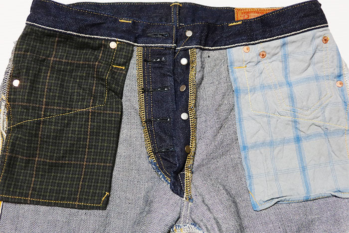 Pherrow's 421P Original Indigo Denim Straight Jeans Selvedge One Wash Made in Japan