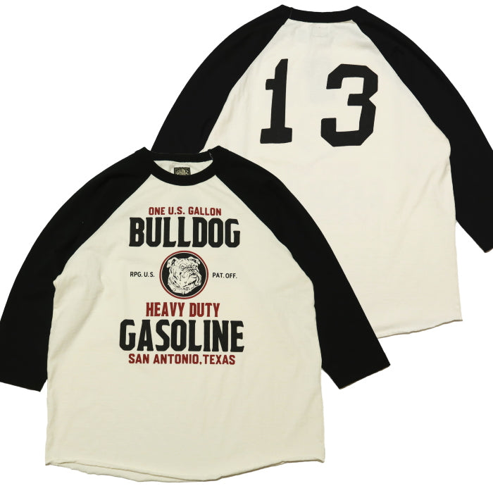 GUNZ 3/4 Raglan 3/4 Sleeve T-Shirt BULLDOG GASOLINE Bulldog 444G076 Made in Japan