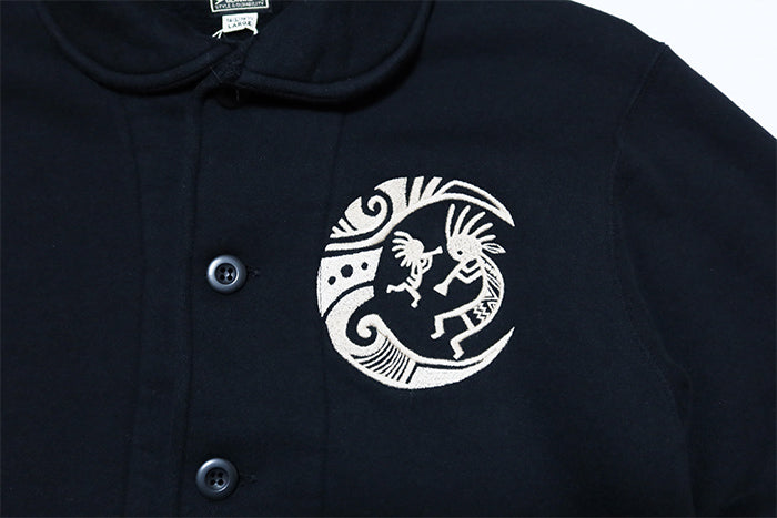 GUNZ ガンズ スウェットコサックジャケット 裏起毛 日本製 スウェットカーディガン メンズ ブラック 445G425