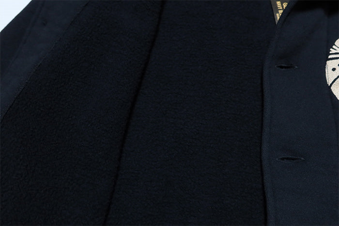 GUNZ ガンズ スウェットコサックジャケット 裏起毛 日本製 スウェットカーディガン メンズ ブラック 445G425