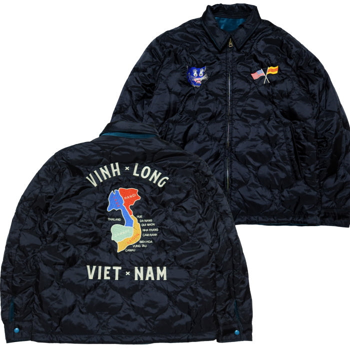 HOUSTON ヒューストン リバーシブルベトナムジャケット ベトジャン 別珍 キルティング グリーン 51515