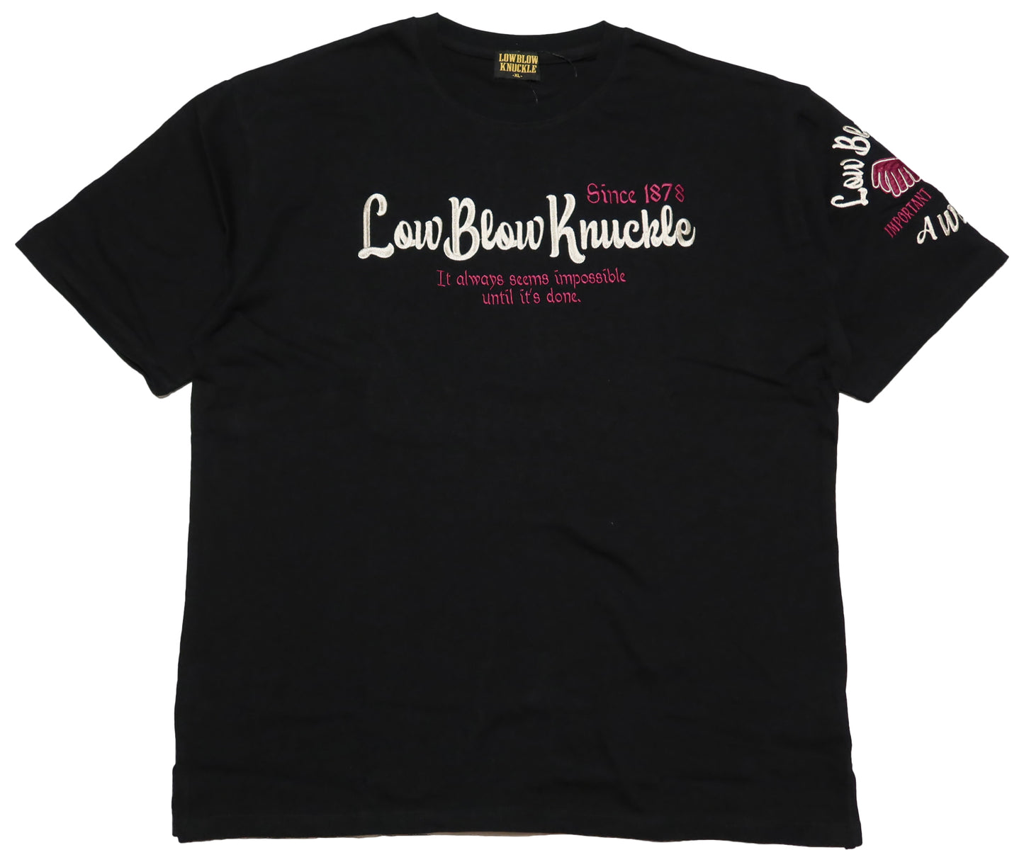 LOW BLOW KNUCKLE Lowbrow Knuckle T-shirt Thunderbird embroidery short sleeve 554363