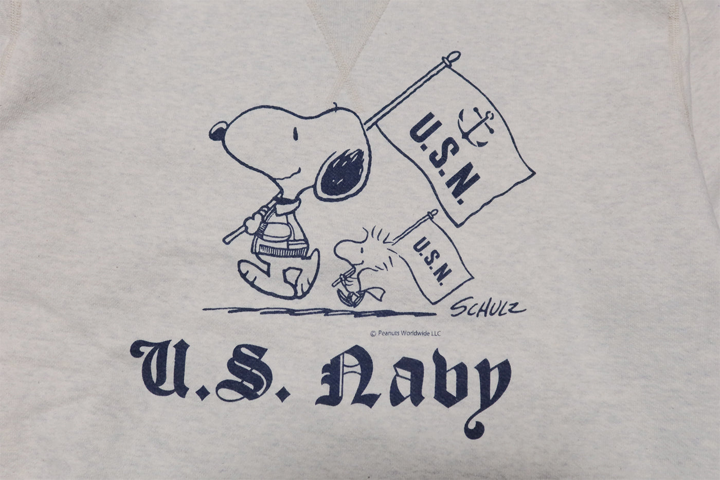 Buzz Rickson's Sweatshirt Snoopy USNAVY Peanuts Made in Japan BR69274
