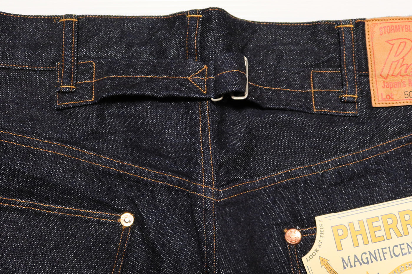 Pherrow's Jeans 500SW Starched Wash Denim Wide Straight