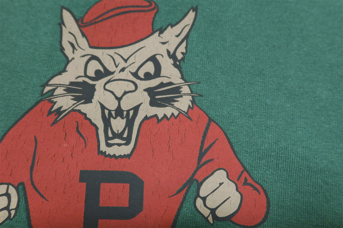 Pherrow's フェローズ Tシャツ PITTSBURGH メンズ 半袖 グリーン ウルフ 狼 24S-PT6