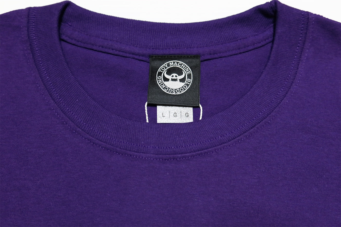 TOY MACHINE Toy Machine Long Sleeve T-Shirt SECT ARM EMBROIDERY Embroidery Print Long T TMPBLT2 Purple