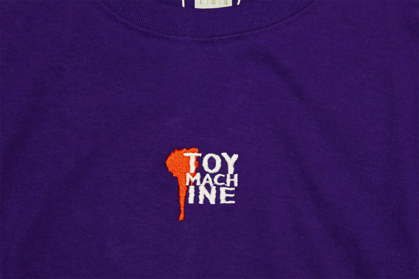 TOY MACHINE Toy Machine Long Sleeve T-Shirt SECT ARM EMBROIDERY Embroidery Print Long T TMPBLT2 Purple