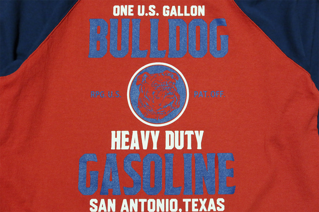 GUNZ 3/4 Raglan 3/4 Sleeve T-Shirt BULLDOG GASOLINE Bulldog 444G076 Made in Japan