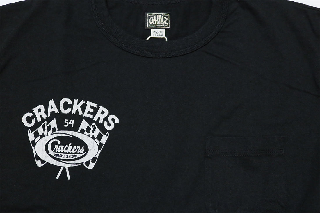 GUNZ ガンズ ポケットTシャツ 半袖 CRACKERS M.C. メンズ 444G083 ブラック