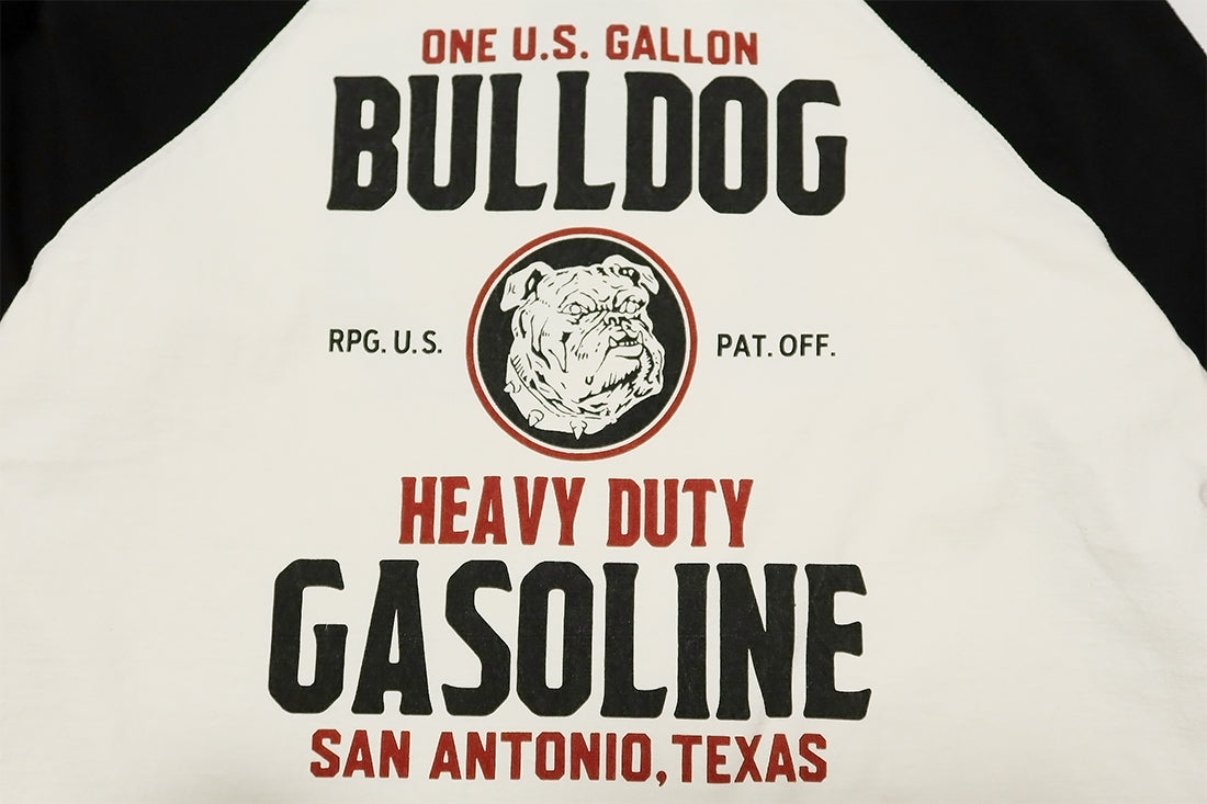 GUNZ 3/4 Raglan 3/4 Sleeve T-Shirt BULLDOG GASOLINE Bulldog 444G076 Made in Japan