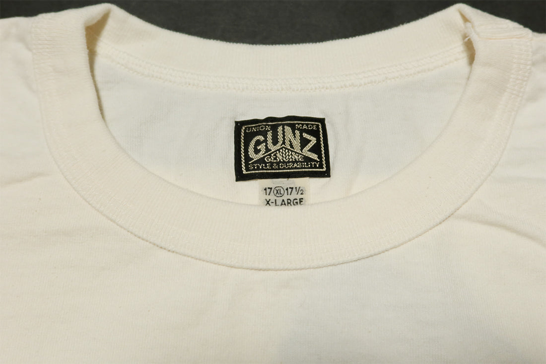 GUNZ MAISEL'S Men's Short Sleeve T-Shirt 444G085 Off White Made in Japan