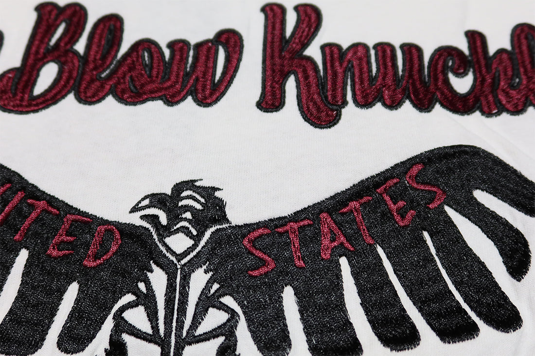 LOW BLOW KNUCKLE Lowbrow Knuckle T-shirt Thunderbird embroidery short sleeve 554363