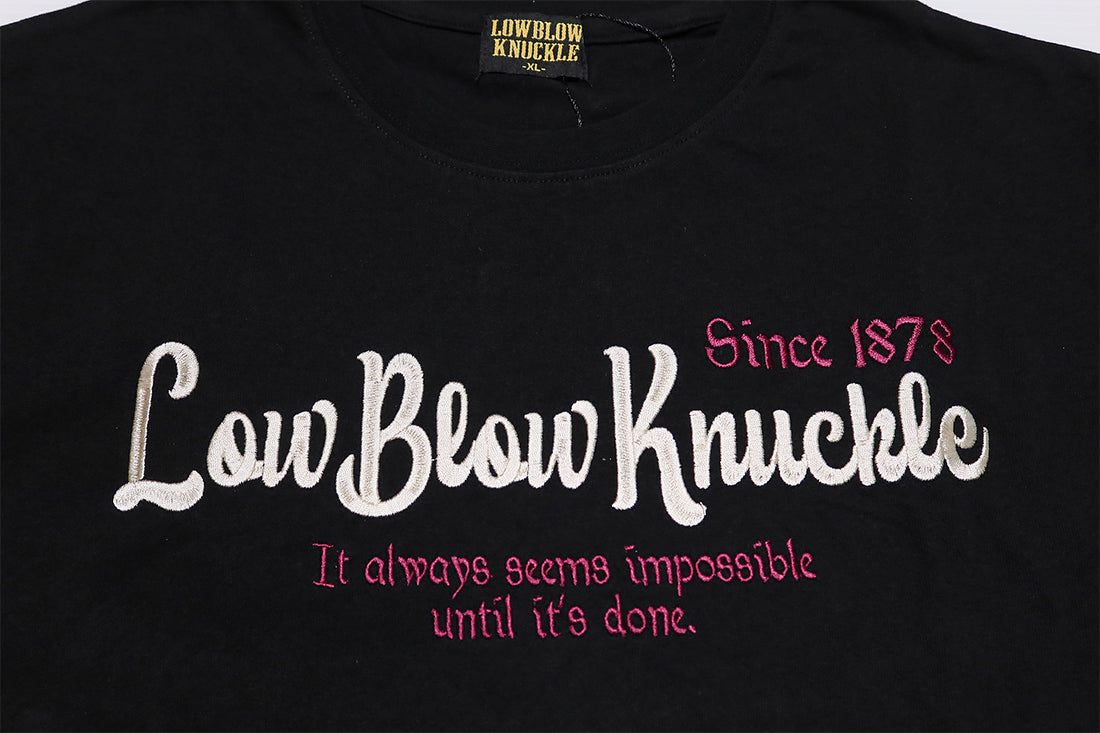 LOW BLOW KNUCKLE Lowbrow Knuckle T-shirt Thunderbird embroidery short sleeve 554363