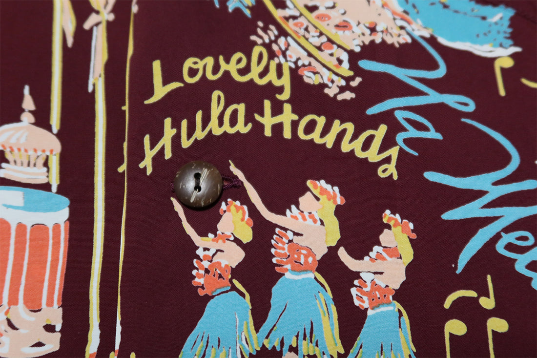 SUN SURF Aloha Shirt Rayon THE SONG OF HAWAII Short Sleeve Hawaiian Shirt SS39226 Brown