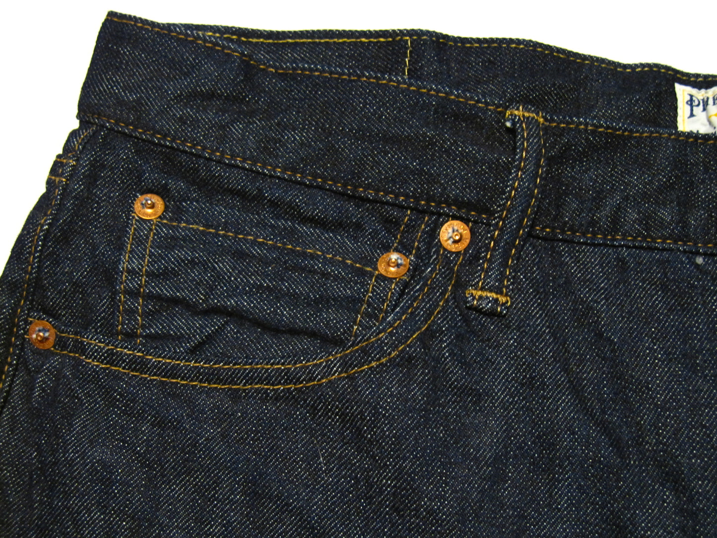 Pherrow's Tight Fit Jeans Starched Wash Denim Made in Japan 466SW