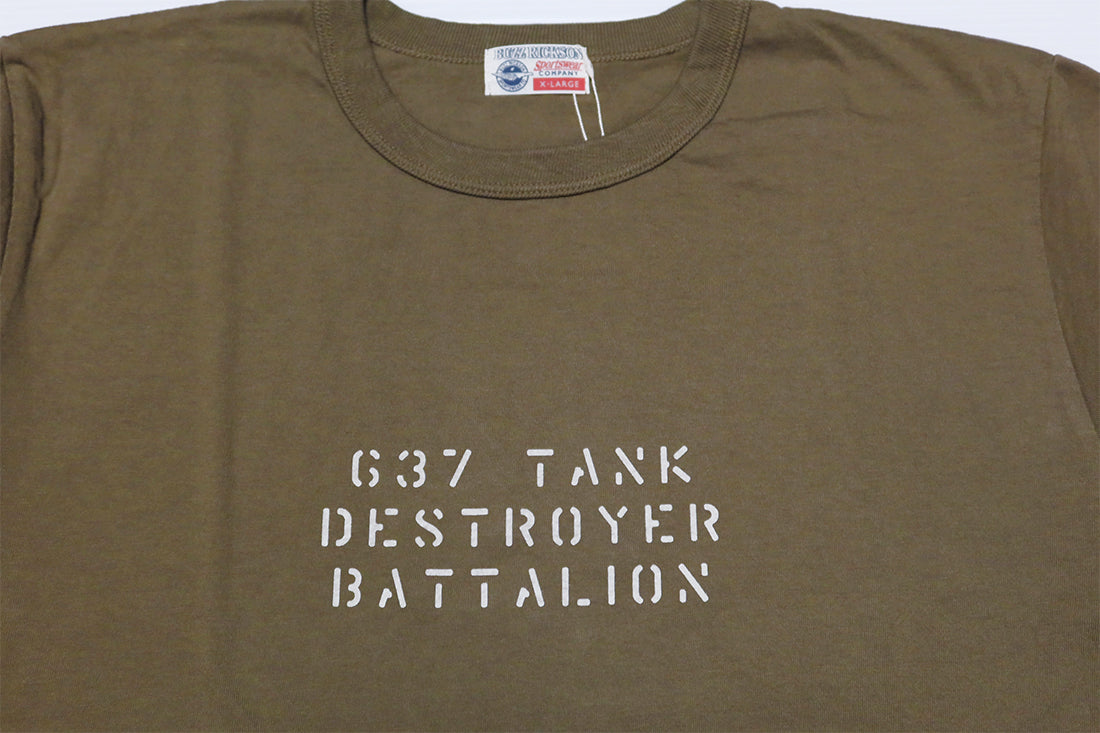 Buzz Rickson's バズリクソンズ Tシャツ 637th TANK DESTROYER BATTALION BR79436 Made in the USA