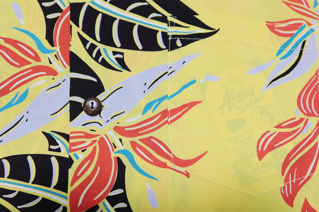 SUN SURF Aloha Shirt Rayon BIRD OF PARADISE Short Sleeve Hawaiian Shirt SS39224 Made in Japan