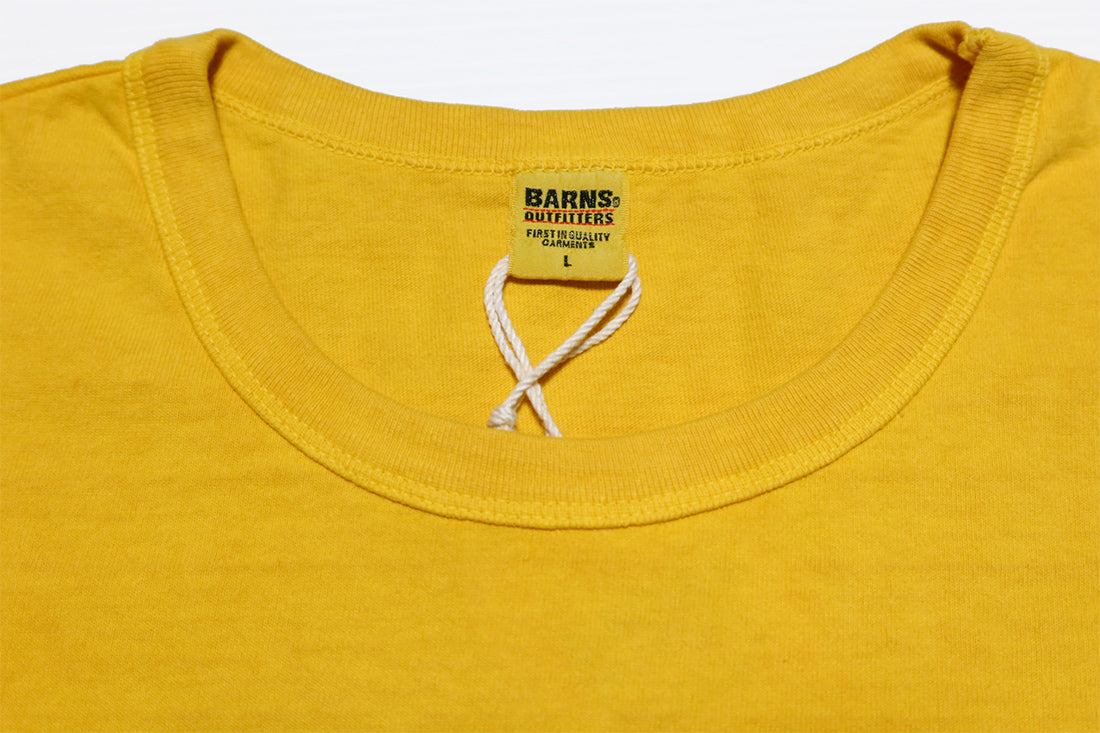 BARNS OUTFITTERS "CALIF" Pigment Dye T-Shirt, Round Body, Made in Japan, BR-24302