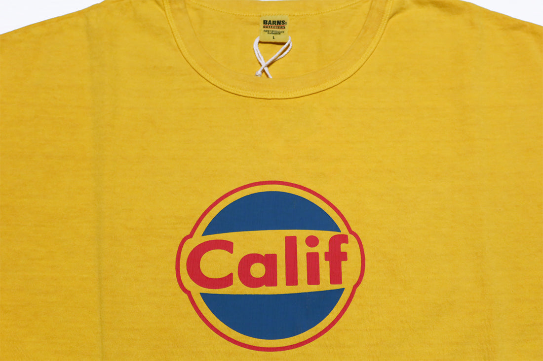 BARNS OUTFITTERS "CALIF" Pigment Dye T-Shirt, Round Body, Made in Japan, BR-24302