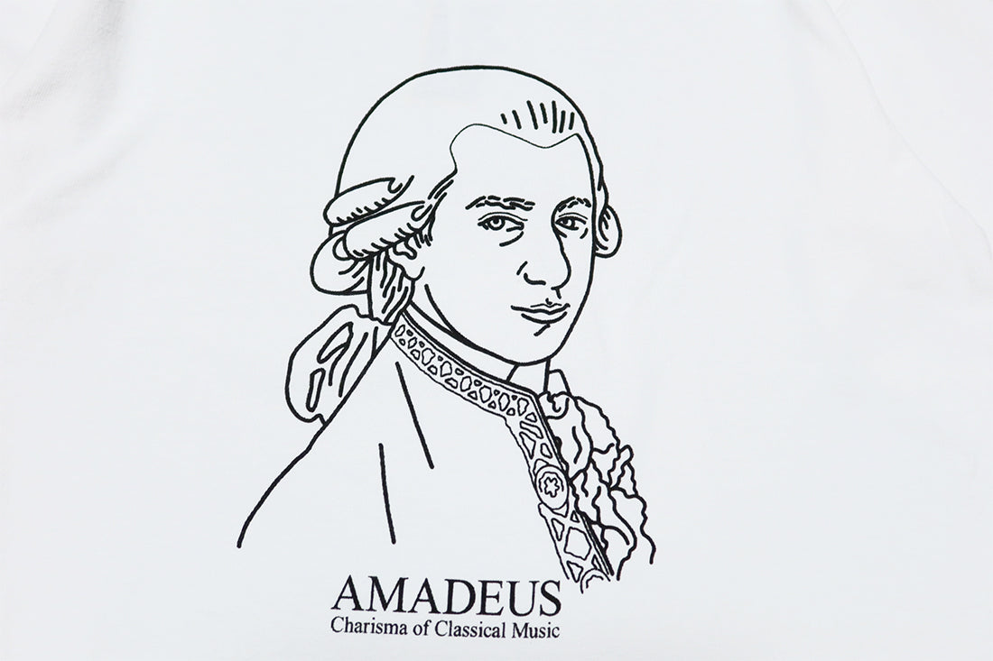 Pherrow's Long Sleeve T-Shirt Amadeus Mozart 24W-PLT-A AMADEUS Made in Japan White