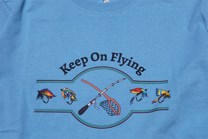 BARNS OUTFITTERS バーンズアウトフィッターズ 長袖Tシャツ Keep On Flying BR-25423 Fブルー ロングTシャツ