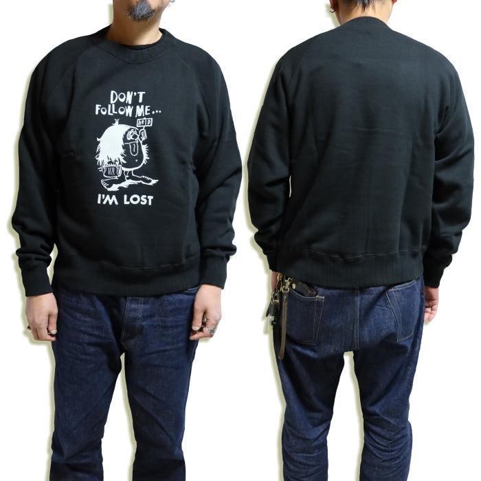 BARNS OUTFITTERS バーンズアウトフィッターズ クルーネックスウェットシャツ ラグラン袖 Azuma Drop Needle Ribbed 日本製 BR-25437