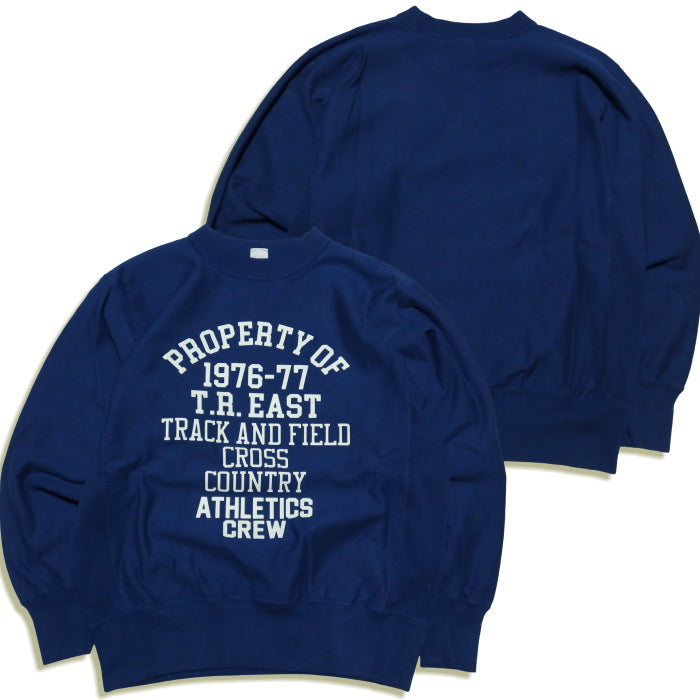 BARNS OUTFITTERS バーンズアウトフィッターズ ヴィンテージライクスウェットシャツ サイドリブ ATHLETICS CREW 日本製 BR-25455