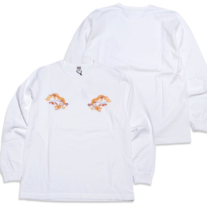 BARNS OUTFITTERS バーンズアウトフィッターズ COZUN 両Vガゼット長袖Tシャツ 富士,龍 日本製 BR-26108
