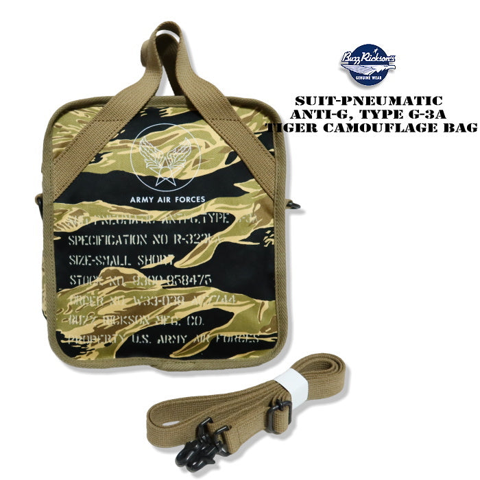 Buzz Rickson's バズリクソンズ タイガーカモフラージュバッグ SUIT-PNEUMATIC ANTI-G TYPE G-3A 日本製 小物入れ 2WAY BR02878