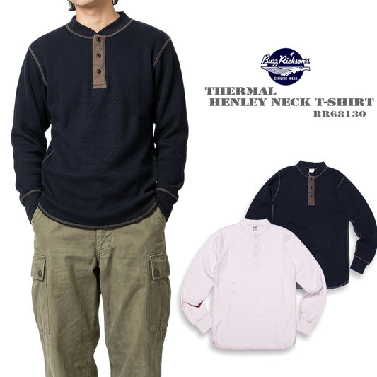 BuzzRickson's バズリクソンズ サーマルヘンリーネックTシャツ 長袖 メンズ 日本製 BR68130