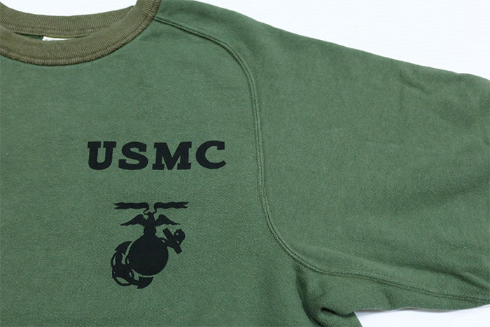 BuzzRickson's Freedom Sleeve USMC Military Sweatshirt BR69456 Made in Japan Olive