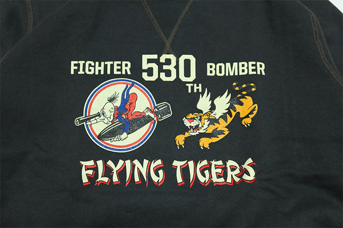 BuzzRickson's バズリクソンズ セットインクルースウェットシャツ 530th FTR-BOMB FLYING TIGERS 前Vガゼット BR69634 日本製 フライングタイガー ミリタリー