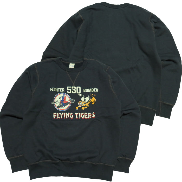 BuzzRickson's バズリクソンズ セットインクルースウェットシャツ 530th FTR-BOMB FLYING TIGERS 前Vガゼット BR69634 日本製 フライングタイガー ミリタリー