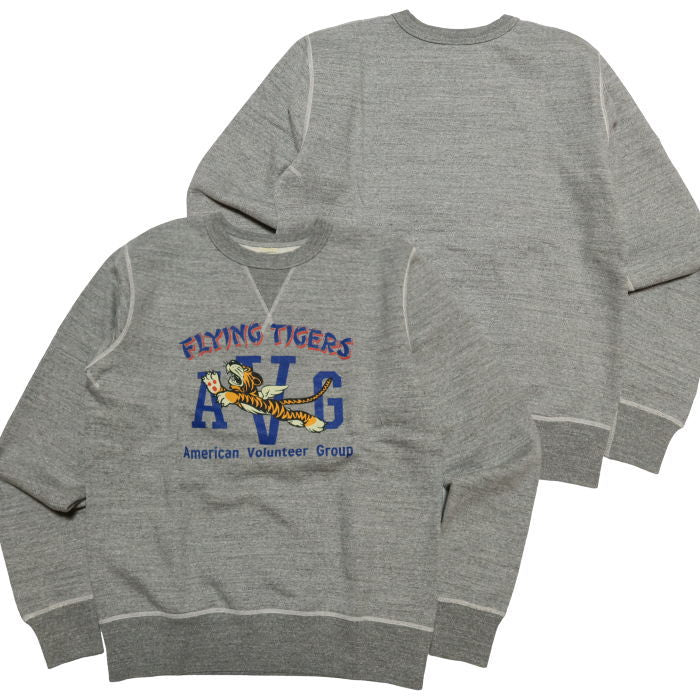 BuzzRickson's バズリクソンズ スウェットシャツ 前Vガゼット フライングタイガー セットインクルー AVG 日本製 BR69697