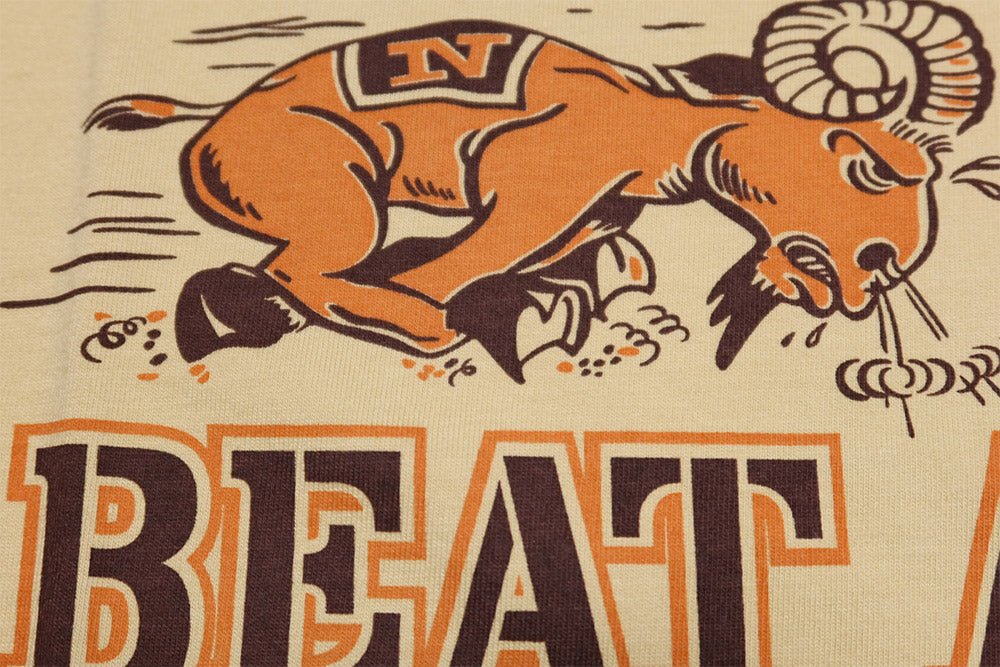 BUZZ RICKSON’S(バズリクソンズ) Tシャツ BEAT ARMY GO NAVY BR79702 アメリカ製 丸胴 メンズ 半袖