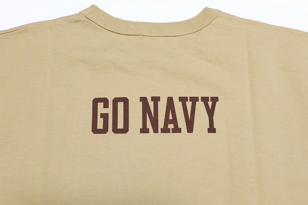 BUZZ RICKSON’S(バズリクソンズ) Tシャツ BEAT ARMY GO NAVY BR79702 アメリカ製 丸胴 メンズ 半袖