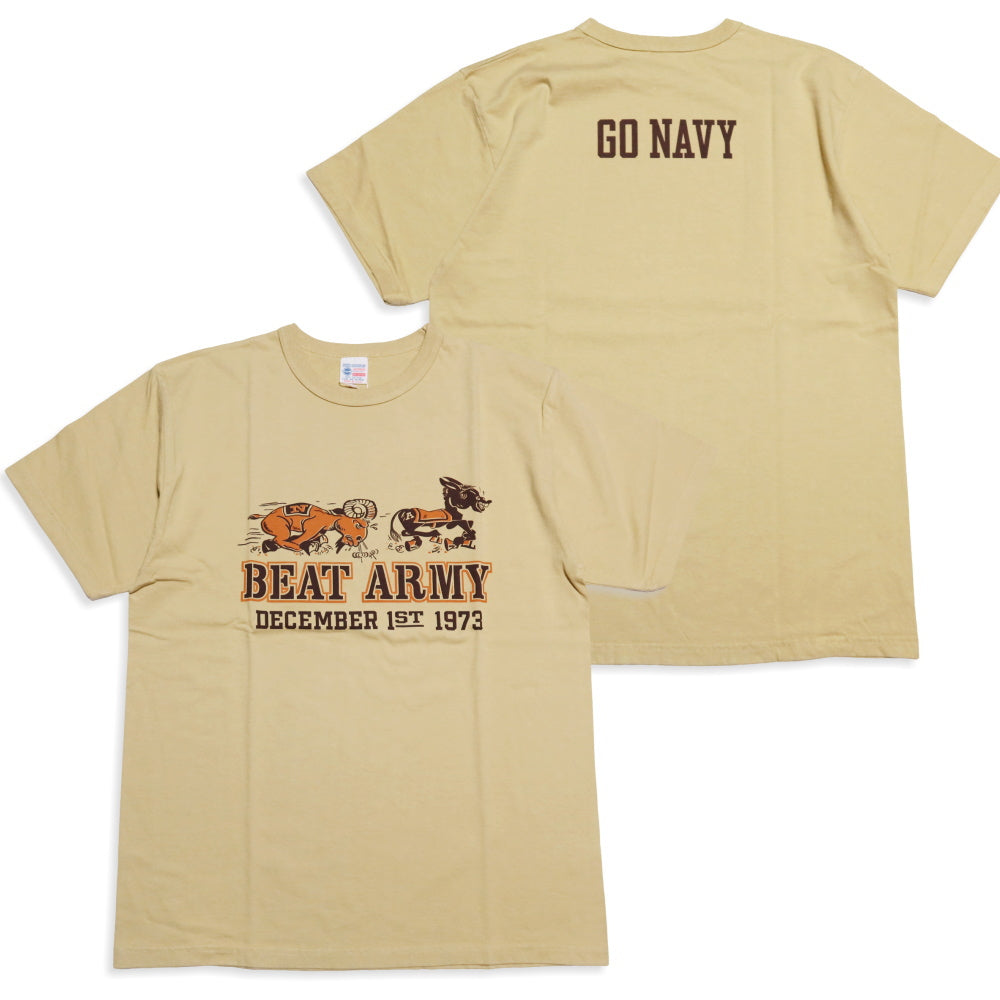 BUZZ RICKSON’S(バズリクソンズ) Tシャツ BEAT ARMY GO NAVY BR79702 アメリカ製 丸胴 メンズ 半袖