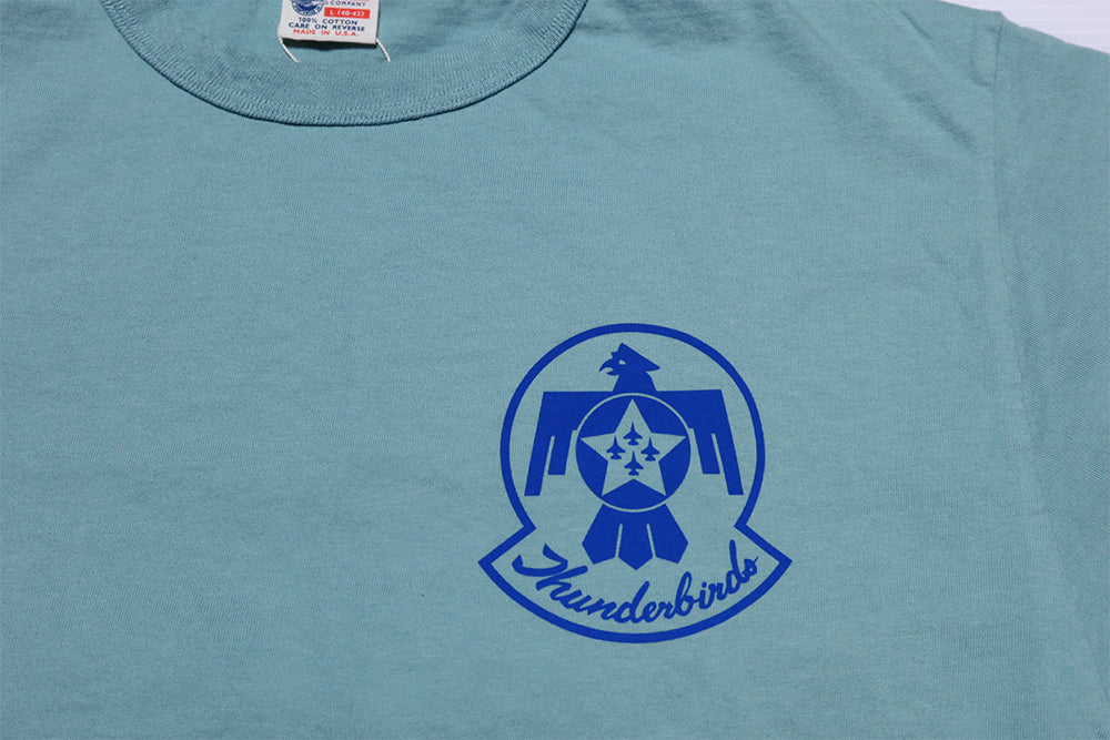 Buzz Rickson's T-Shirt THUNDERBIRDS BR79705 Made in USA Round Body Men's Short Sleeve