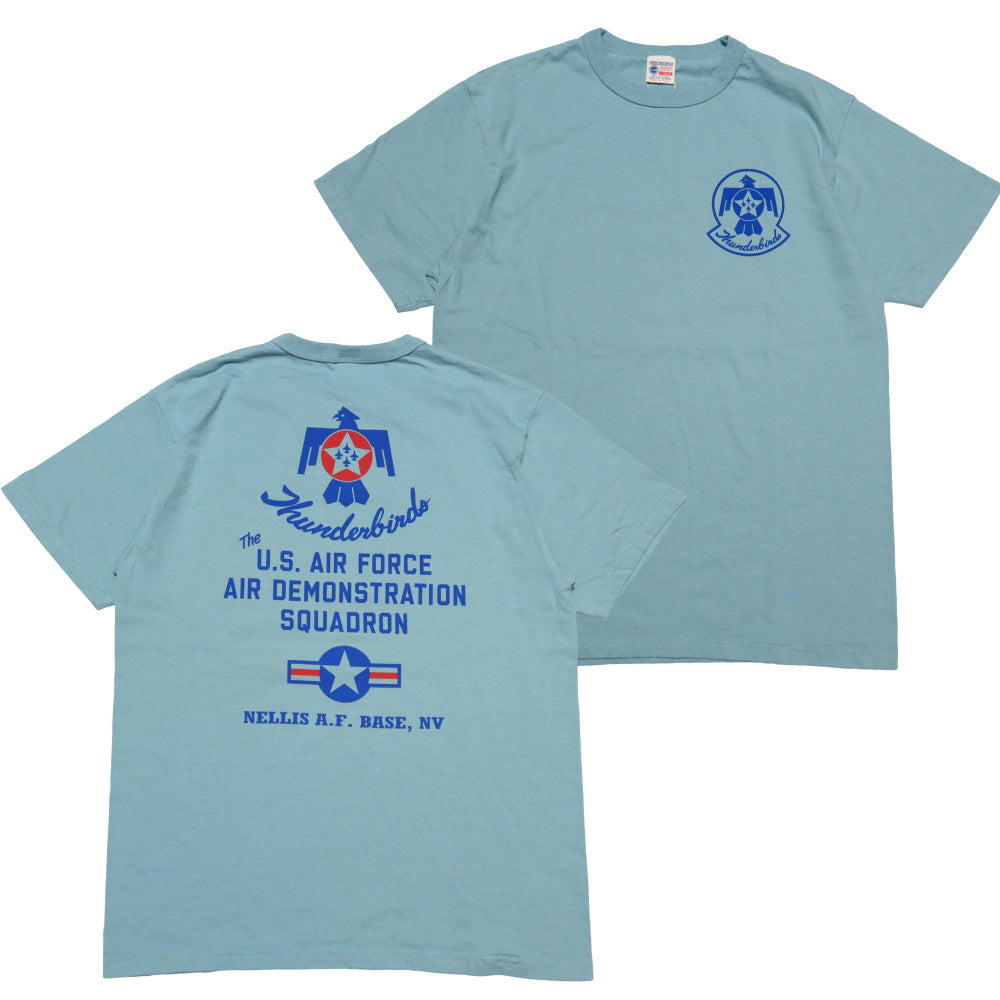 Buzz Rickson's T-Shirt THUNDERBIRDS BR79705 Made in USA Round Body Men's Short Sleeve